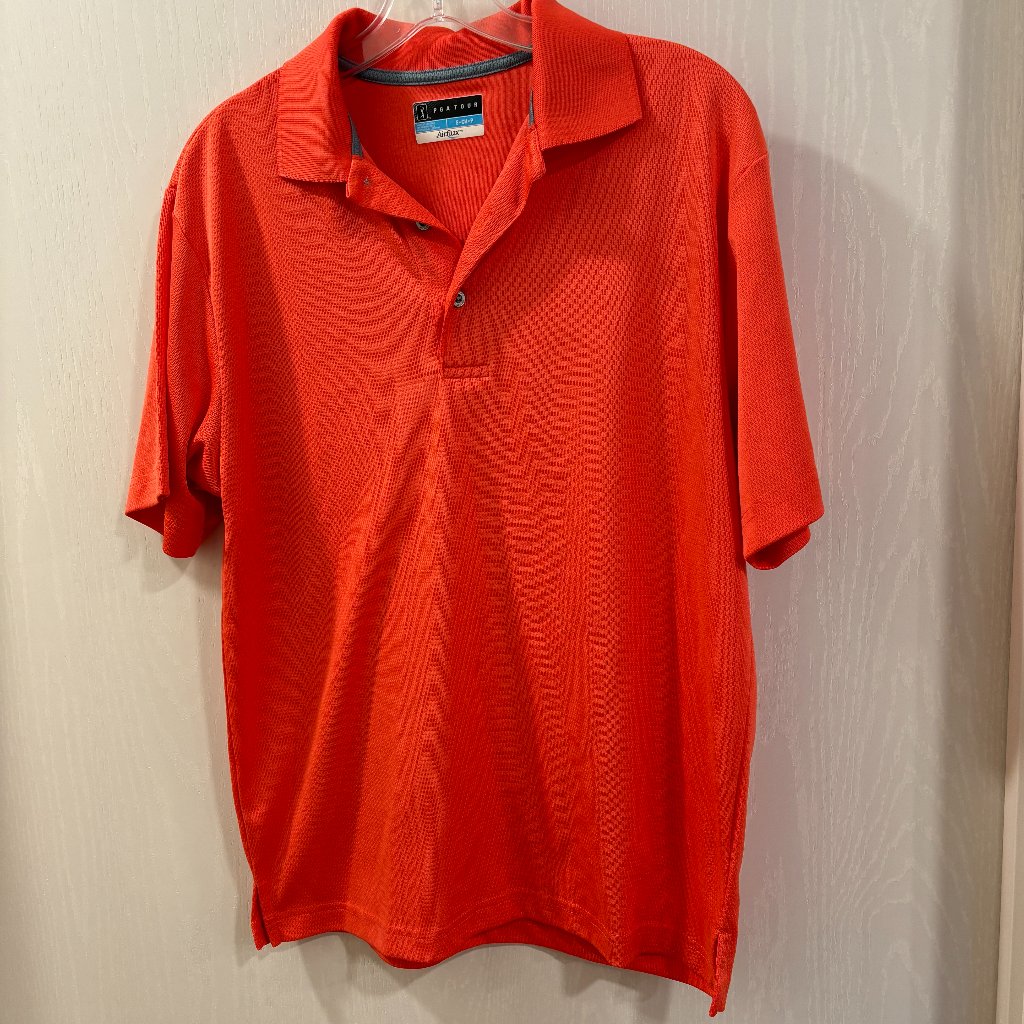 Mens Pga Tour Airflux Polo Golf Shirt  Preowned Small